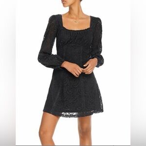 Elegant Black Lace Dress Bloomingdale’s MSRP $179 with tags size M